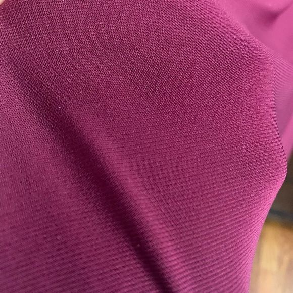 MERLOT HALTER LACE DRESS W/ ILLUSION CUT - Picture 7 of 10